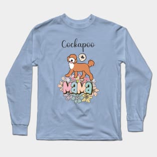 Red and White Cockapoo Mama 4 Long Sleeve T-Shirt